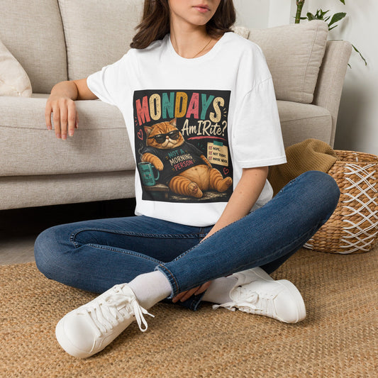 T-Shirt — “Mondays Am I Rite?” Funny Cat Graphic Tee