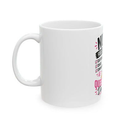 Inspirational Nurse Coffee Mug — "Nurse: Fearless, Caring, Unstoppable" Ceramic 11oz/15oz