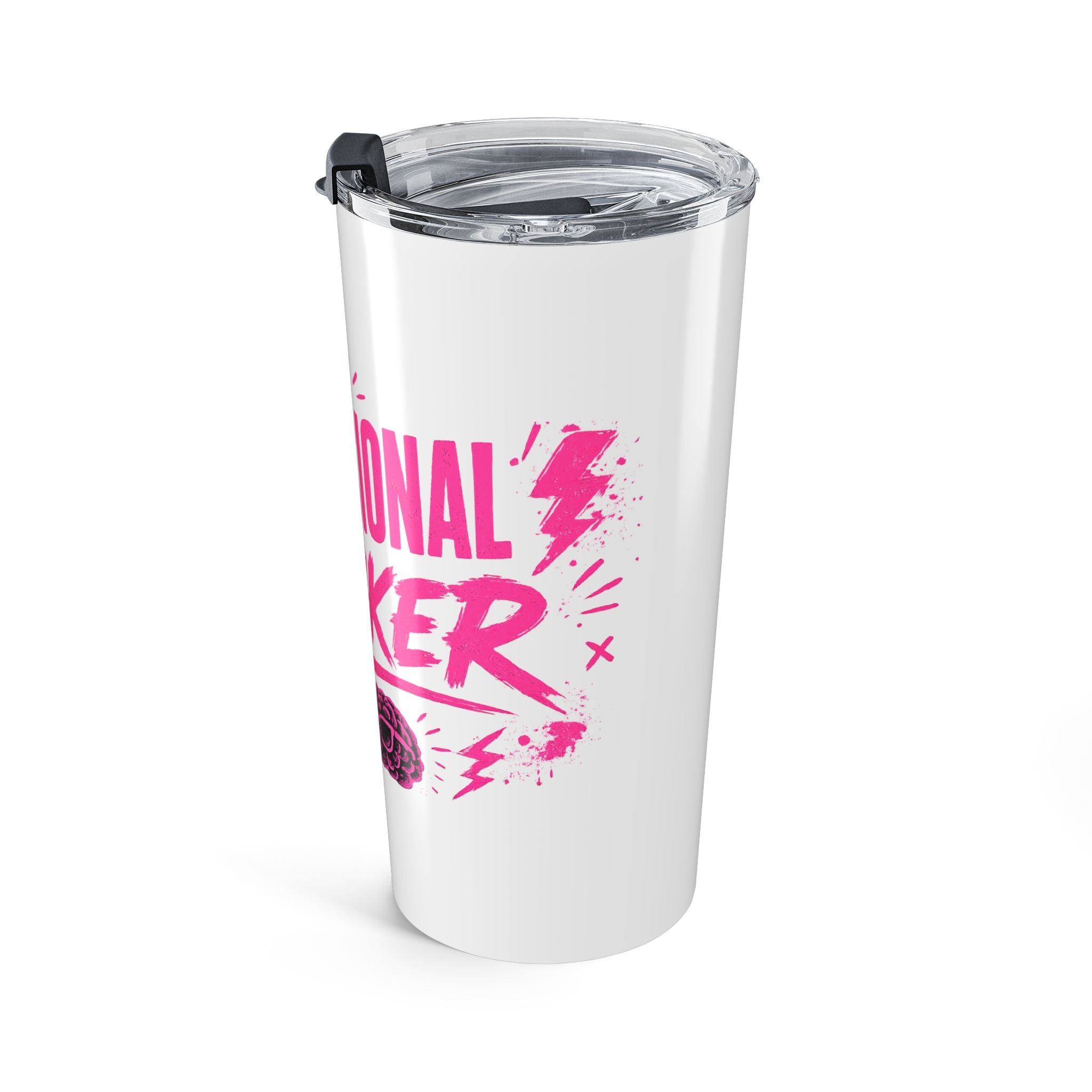 20oz Tumbler — “Professional Pink Thinker” Insulated Travel Cup
