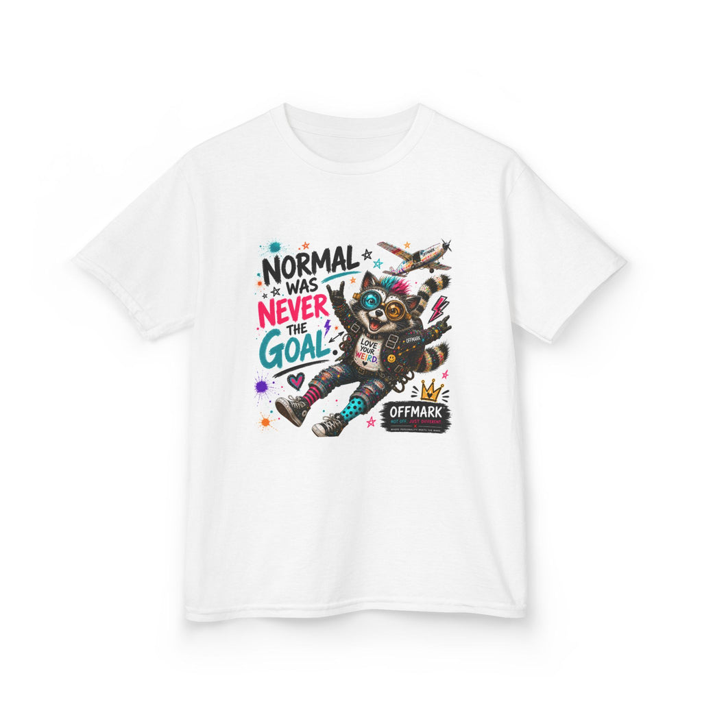 "Normal Was Never The Goal" Kids Tee — Ziggy the Raccoon