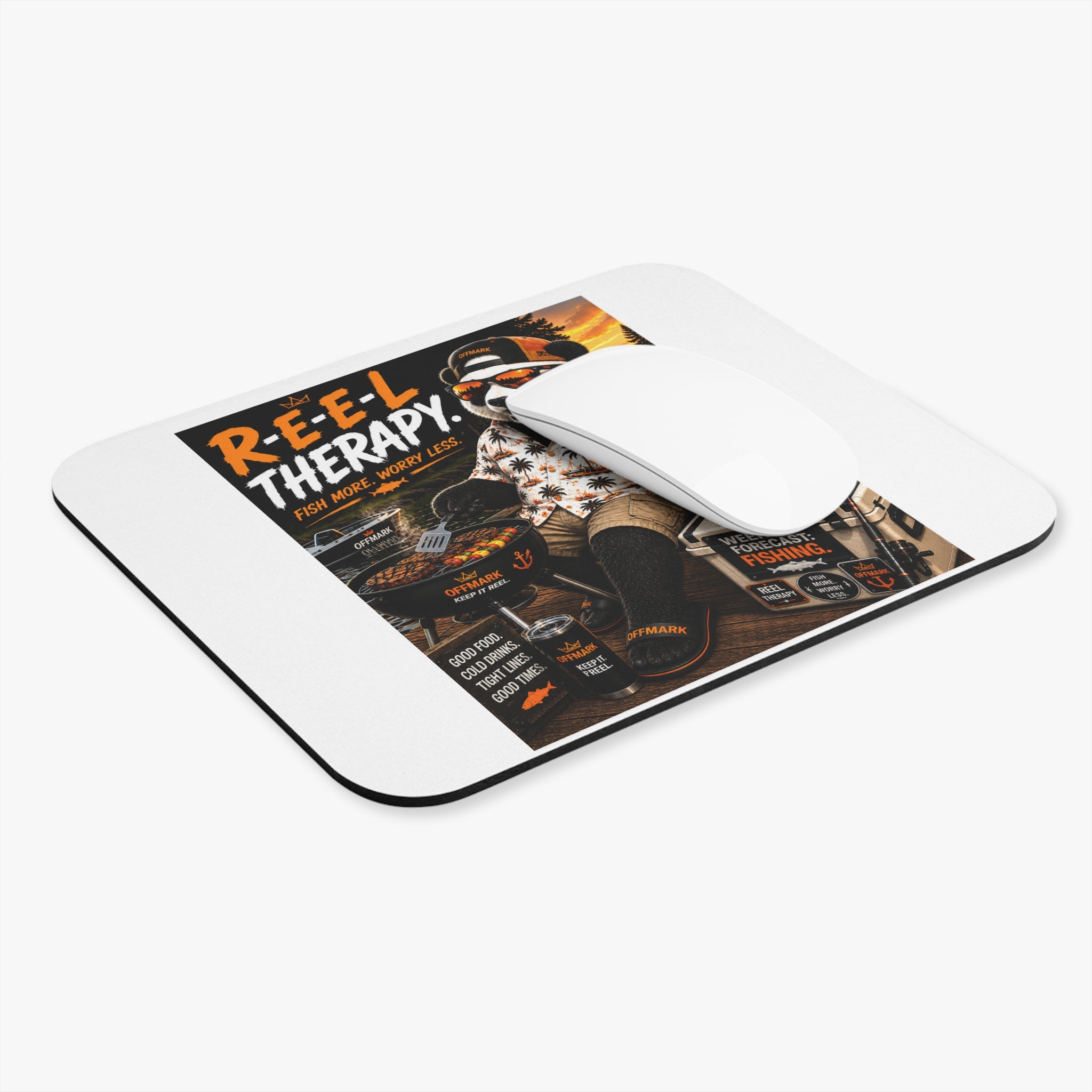 "Reel Therapy" Desk Mat | RIP the Panda Bear