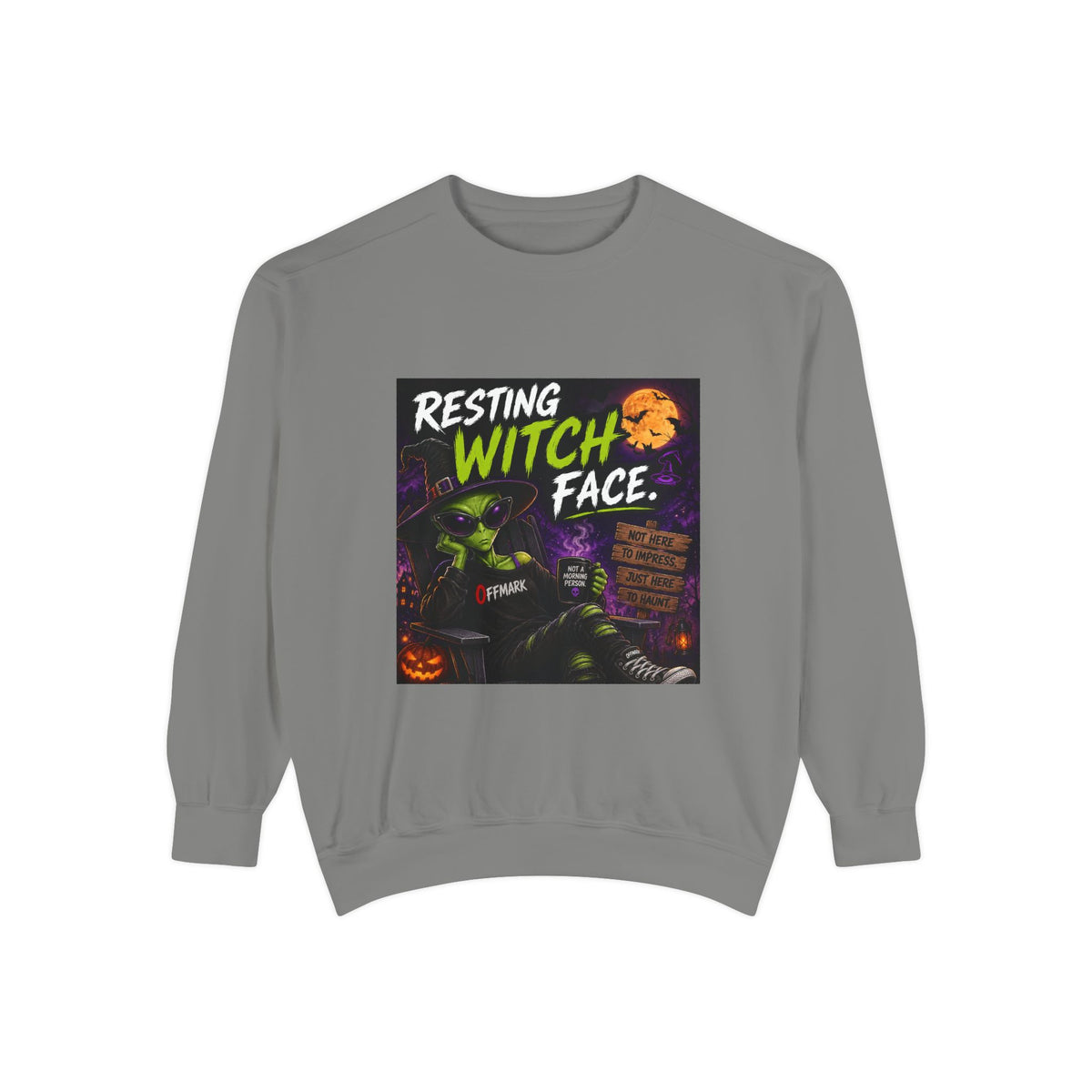 Halloween "Resting Witch Face" Sweatshirt - Funny Spooky Graphic Pullover