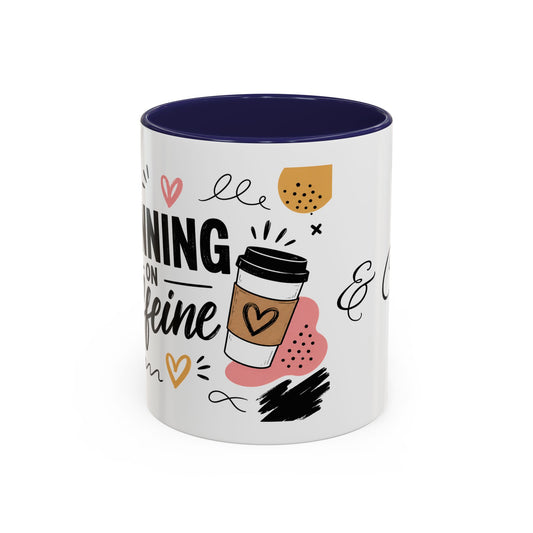 Accent Coffee Mug — Morning Fuel & Chaos Cute Coffee Cup (11/15oz)