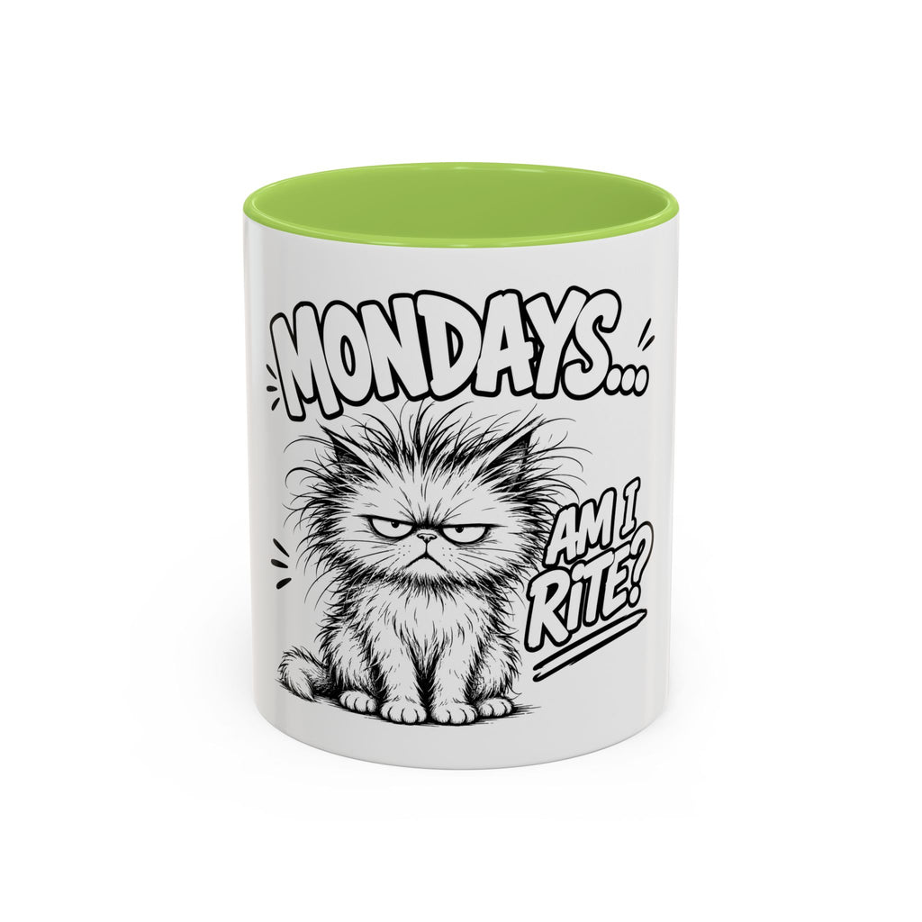 Mondays... Am I Rite? Grumpy Cat Accent Coffee Mug