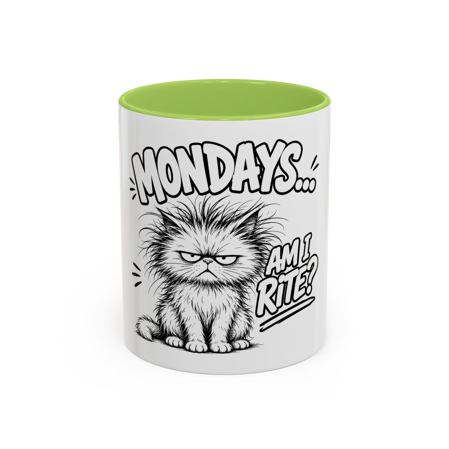 Mondays... Am I Rite? Grumpy Cat Accent Coffee Mug
