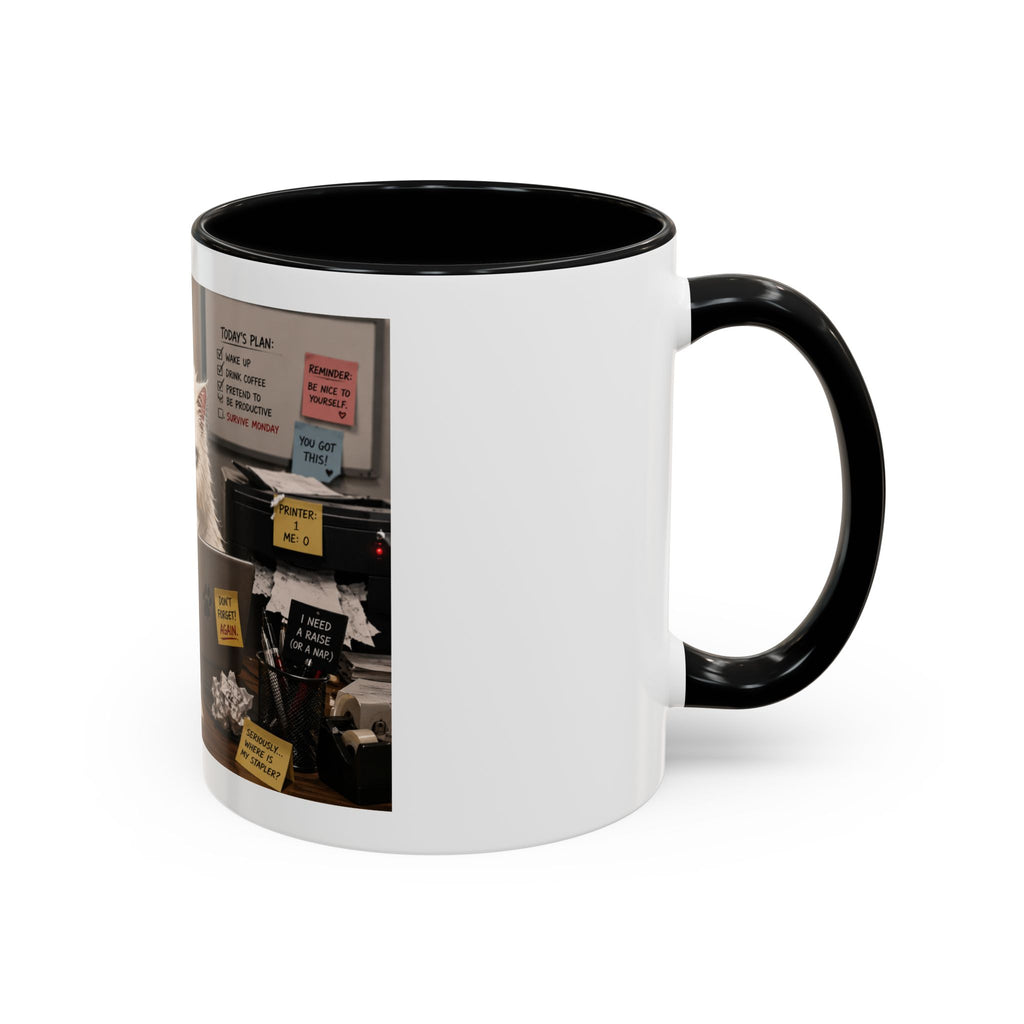 Coffee Mug — "Office Survival" Murphy's Desk Humor Accent Mug (11/15oz)