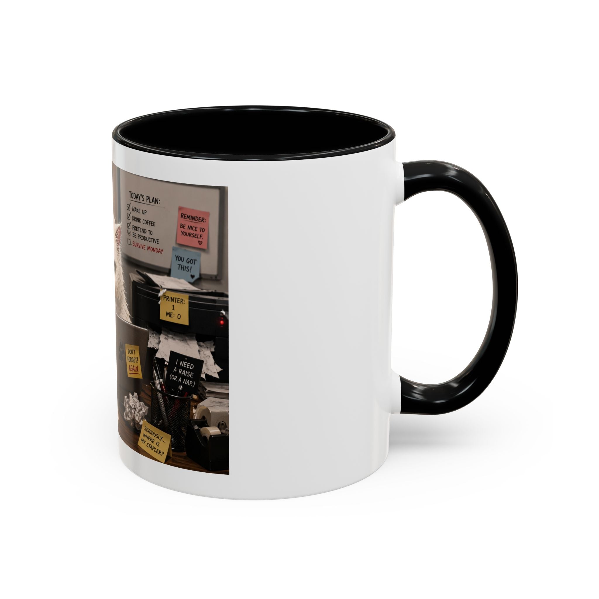 Coffee Mug — "Office Survival" Murphy's Desk Humor Accent Mug (11/15oz)