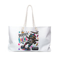 'Perfect Is Boring' Travel Tote Raccoon Graphic