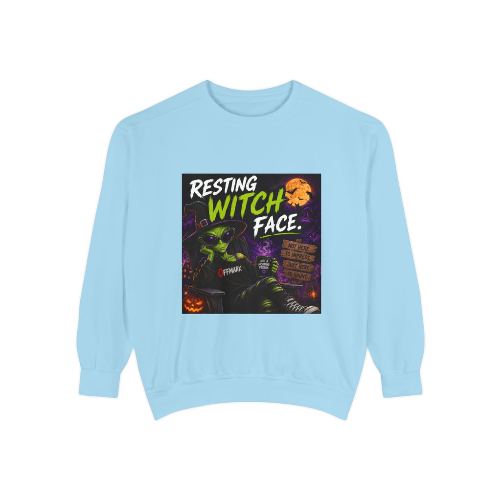 Halloween "Resting Witch Face" Sweatshirt - Funny Spooky Graphic Pullover