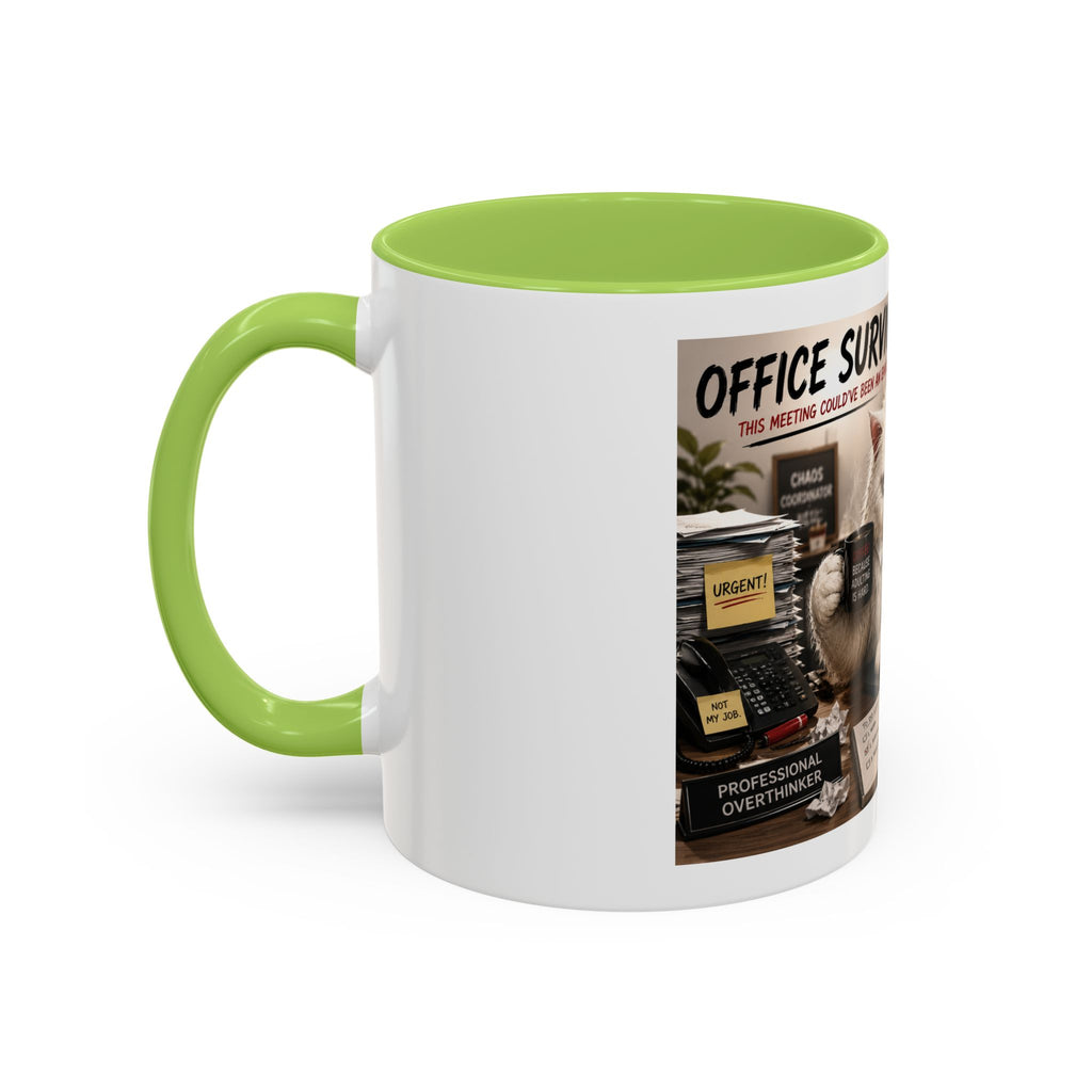 Coffee Mug — "Office Survival" Murphy's Desk Humor Accent Mug (11/15oz)
