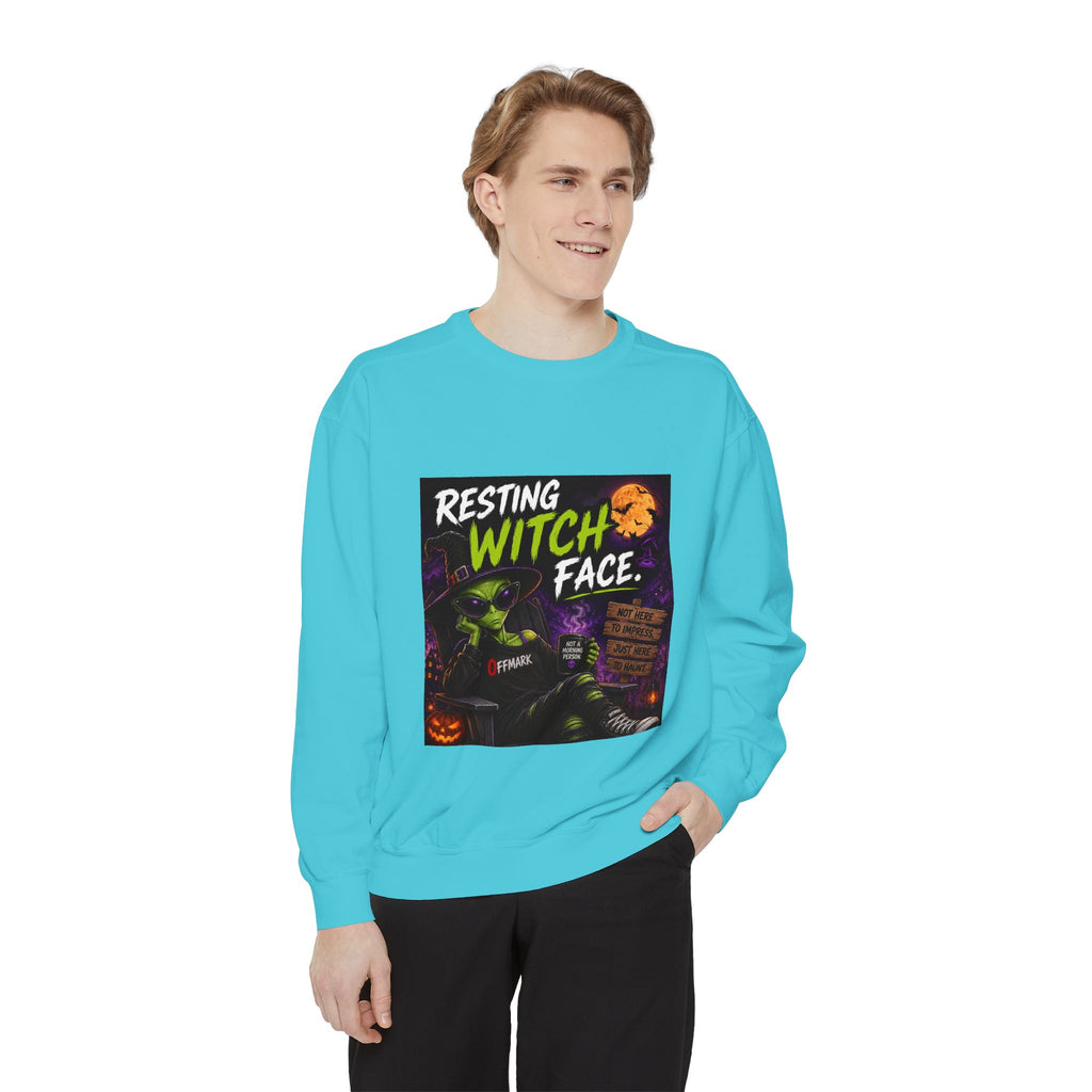 Halloween "Resting Witch Face" Sweatshirt - Funny Spooky Graphic Pullover