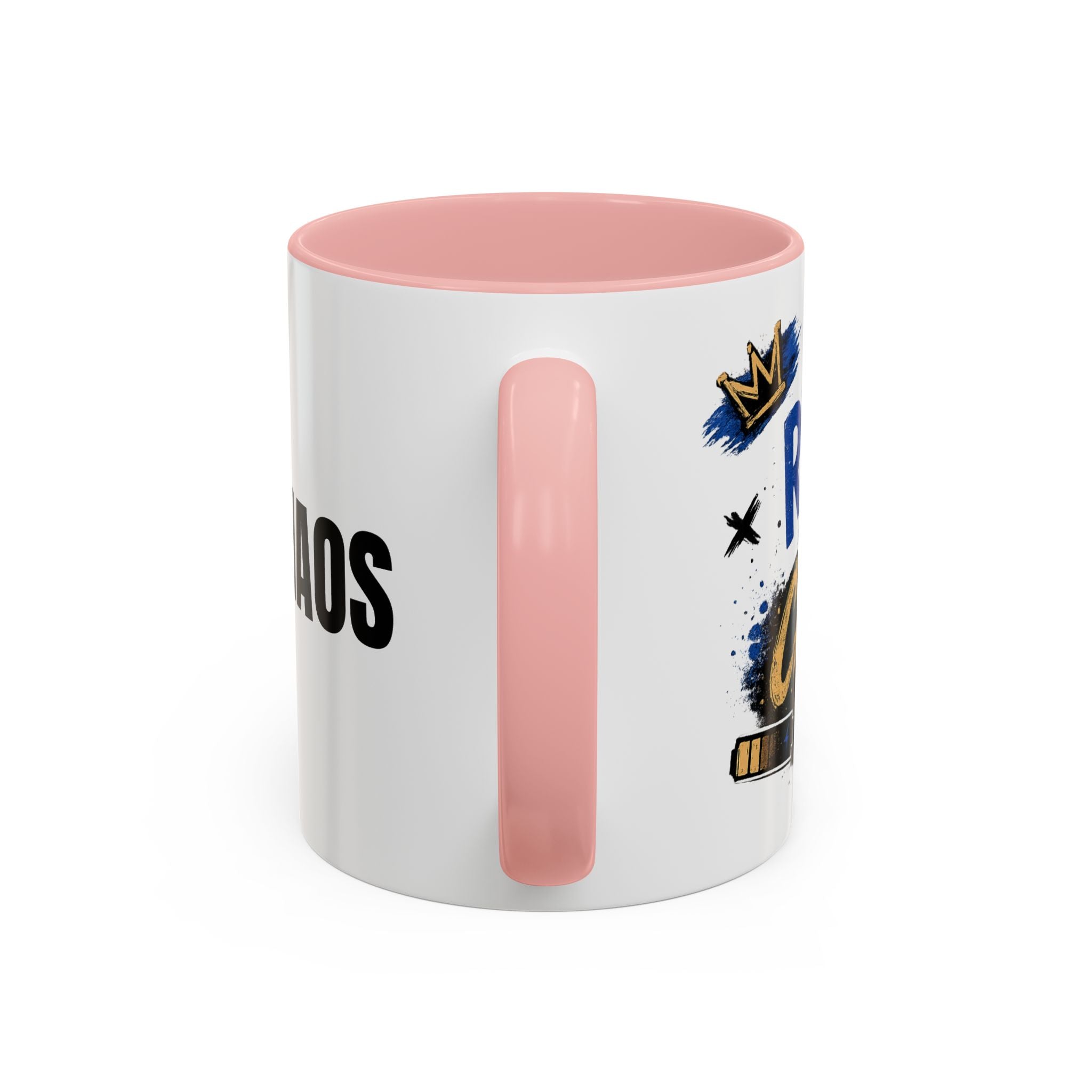 Morning Chaos Coffee Mug — Running on Caffeine & Chaos Accent Mug