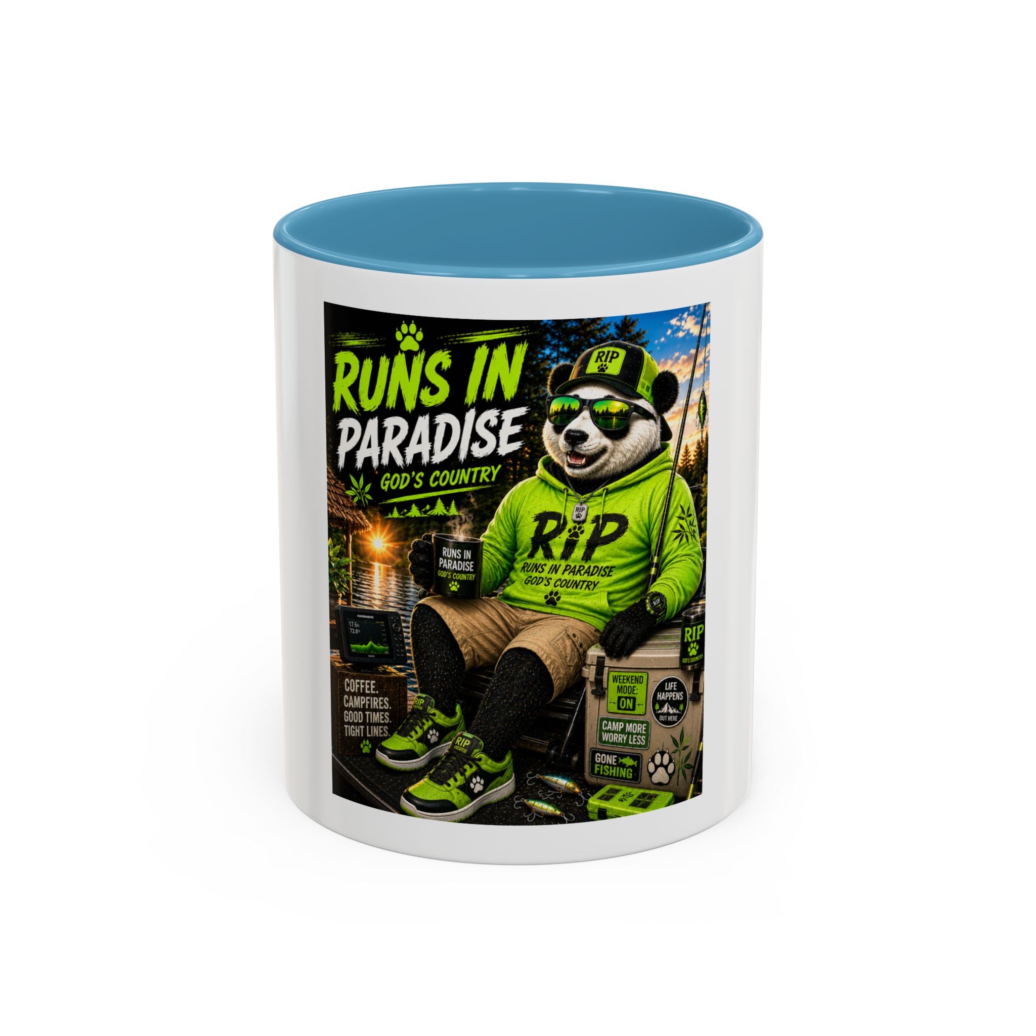 "Runs in Paradise" Coffee Mug — RIP The Panda Bear