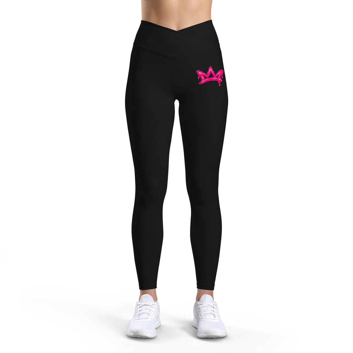 Women’s Luxe Leggings-pink offmark logo