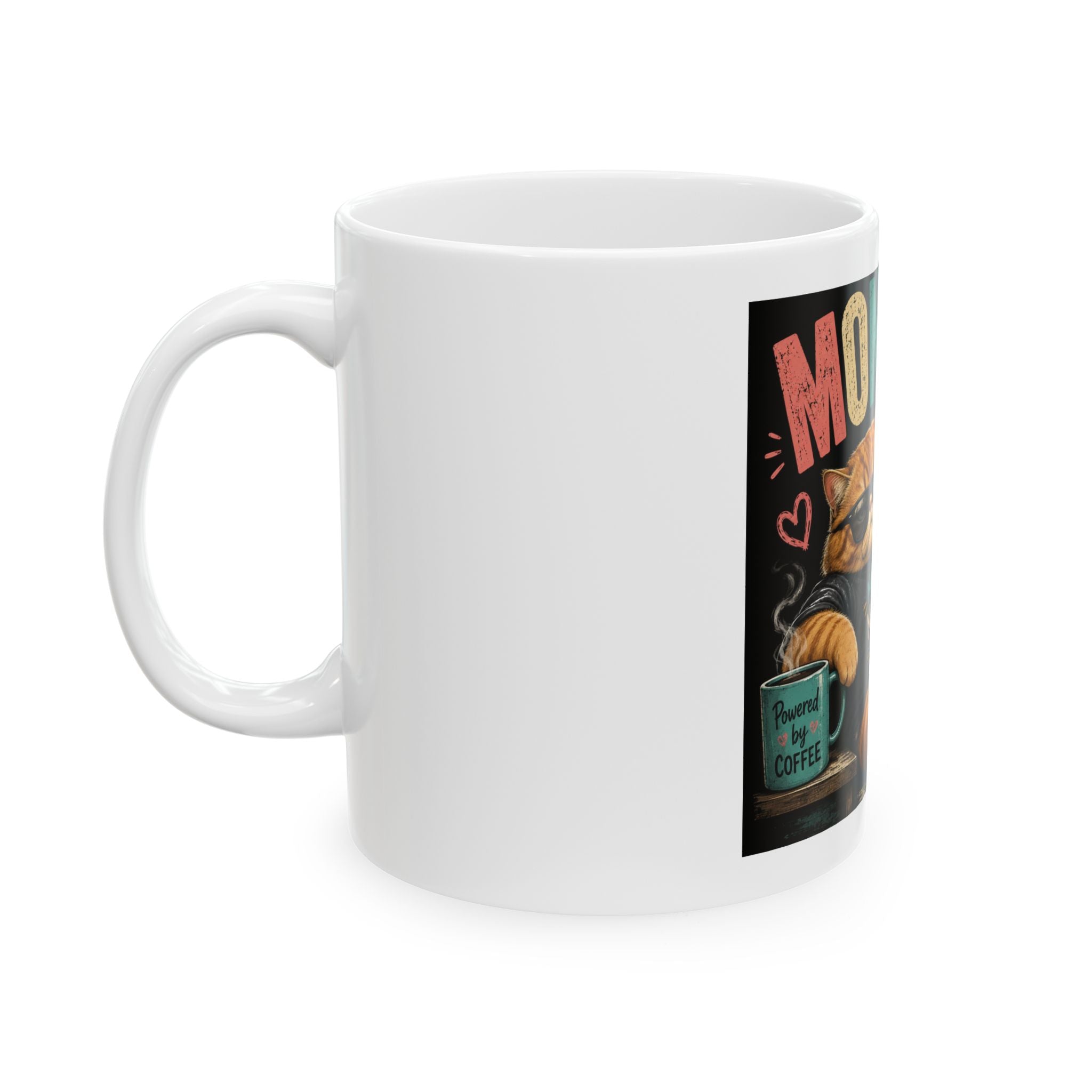 Mondays Am I Rite? Cat Coffee Mug — Funny Not a Morning Person Ceramic Mug (11oz, 15oz)