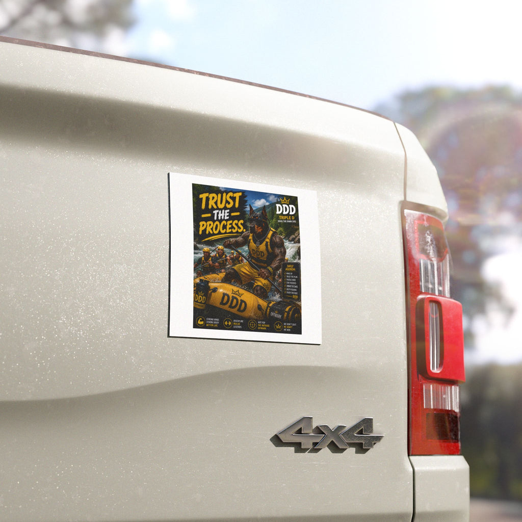 "Trust the Process" Dog Rafting Car Magnet — DDD