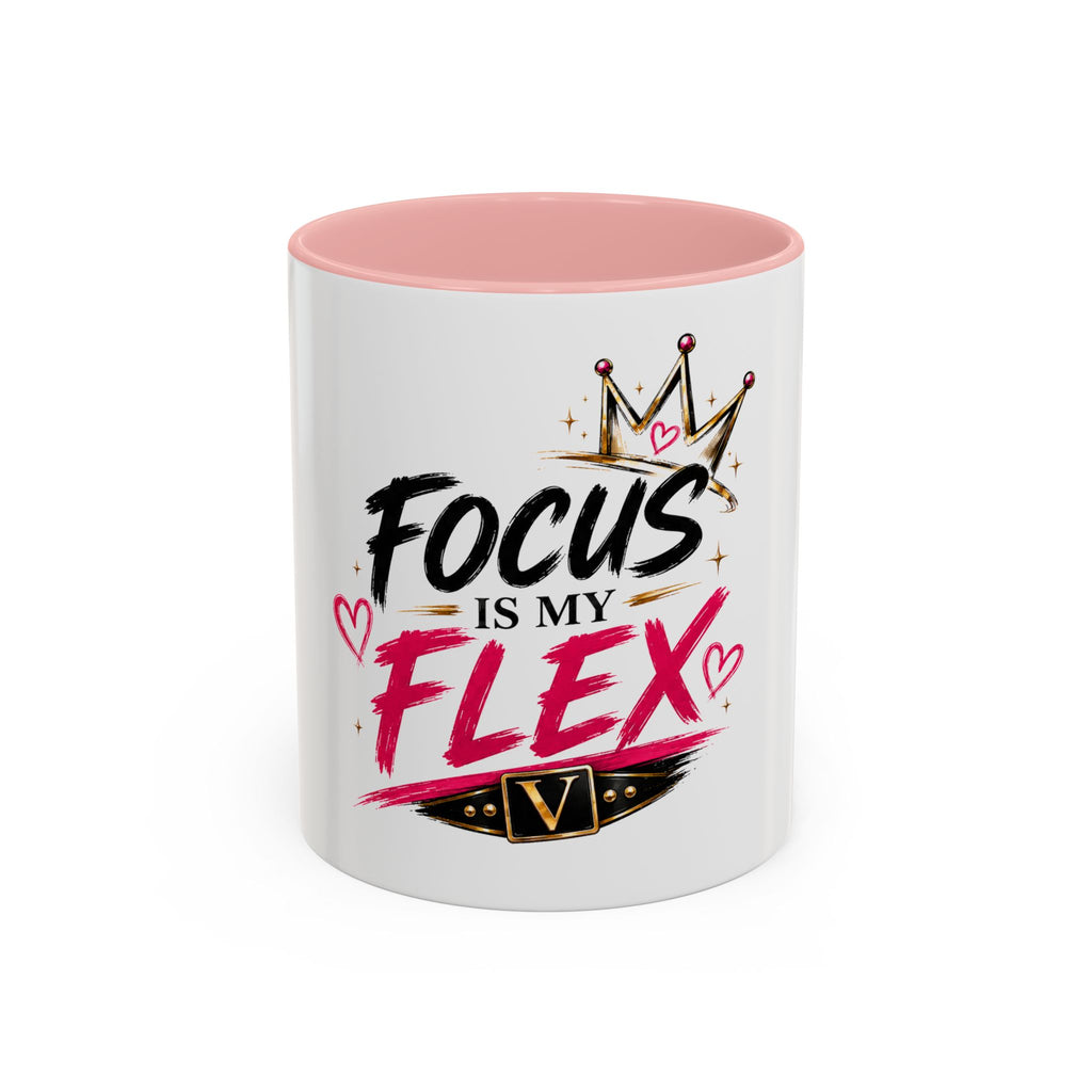 Focus Is My Flex Accent Coffee Mug — Vixen the Foxxy Boss