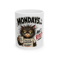 Mondays… Am I Rite? Cat Coffee Mug