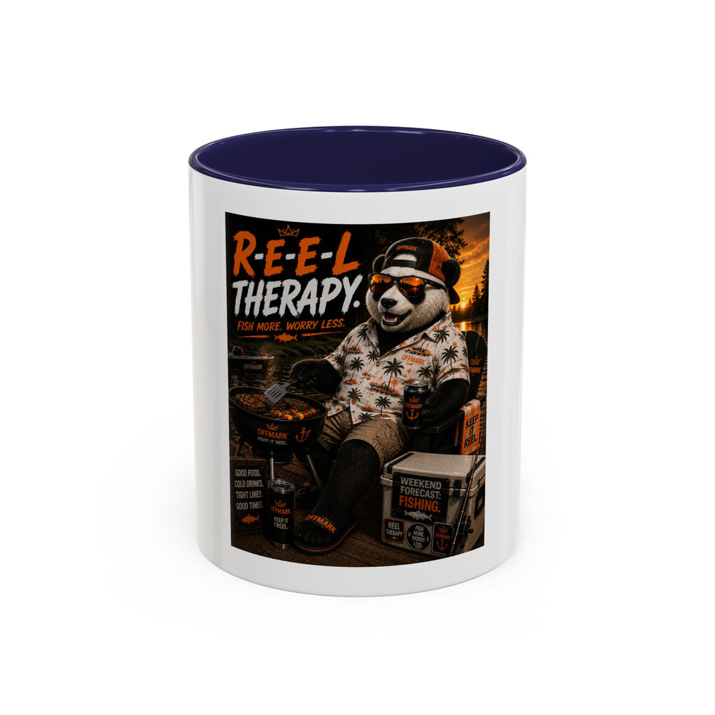 "R-E-E-L Therapy" Fishing RIP the Panda Bear Mug