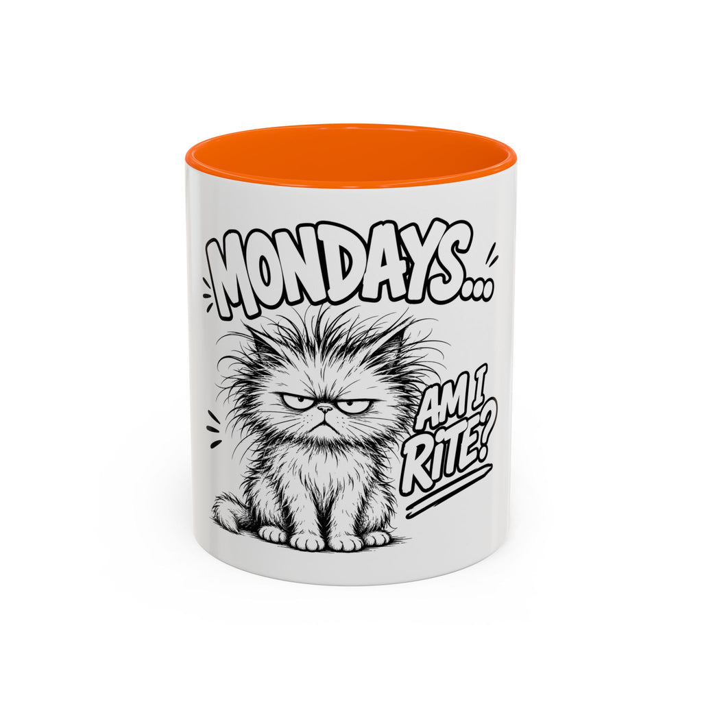 Mondays... Am I Rite? Grumpy Cat Accent Coffee Mug