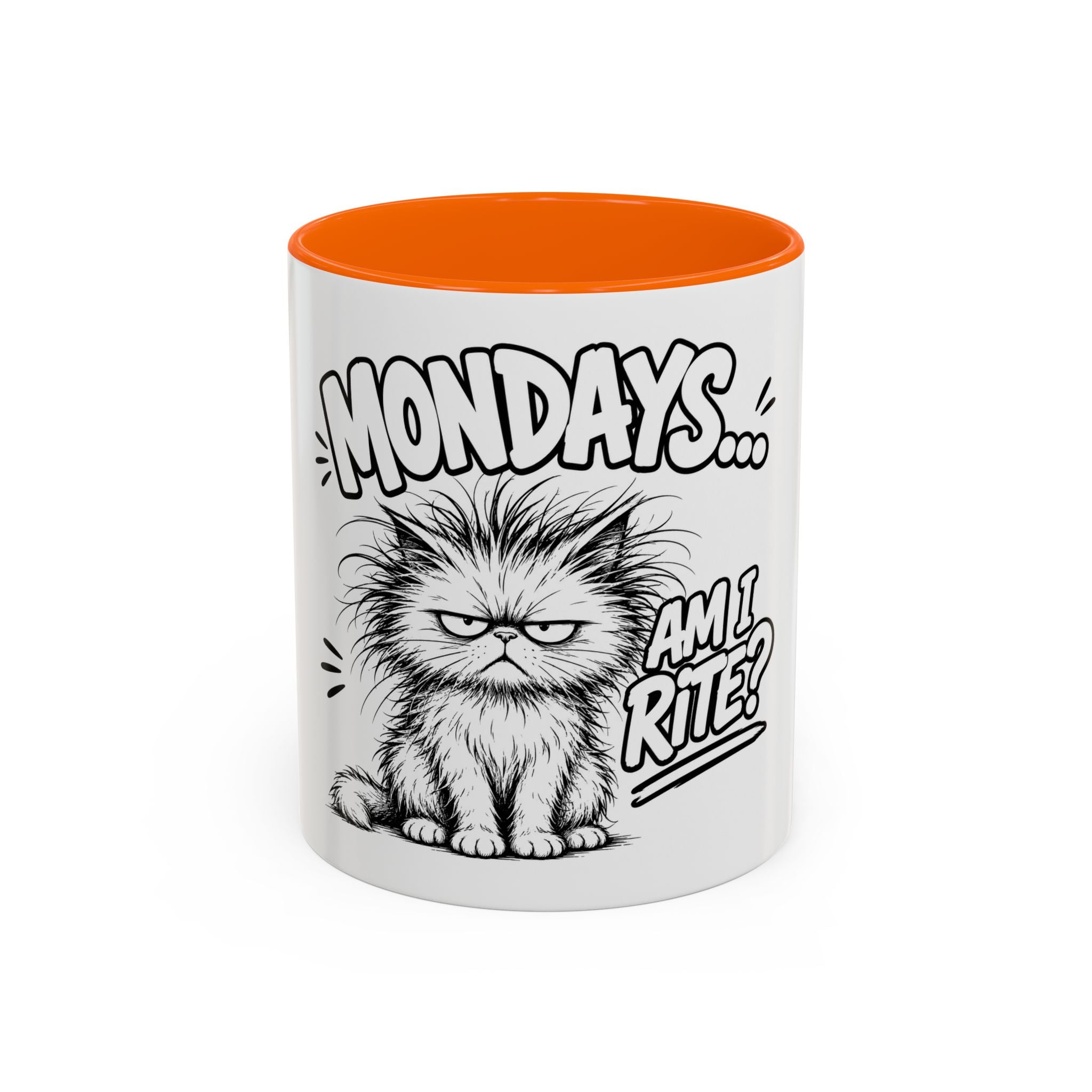Mondays... Am I Rite? Grumpy Cat Accent Coffee Mug