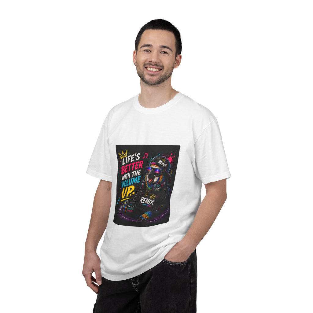 Remix the Parrot "Life's Better With The Volume Up"  Tee