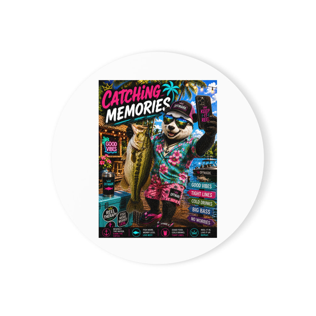 Catching Memories Cork Coaster – RIP the Panda Bear