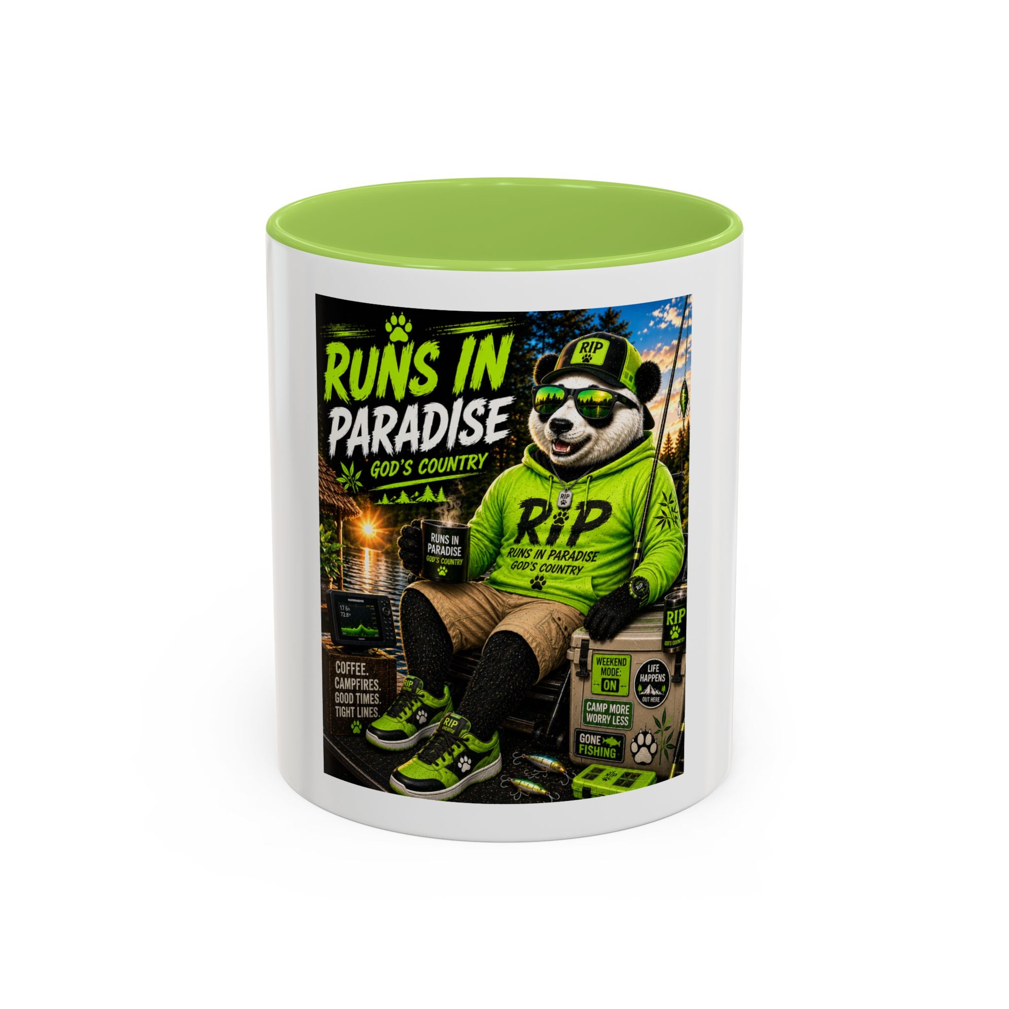 "Runs in Paradise" Coffee Mug — RIP The Panda Bear