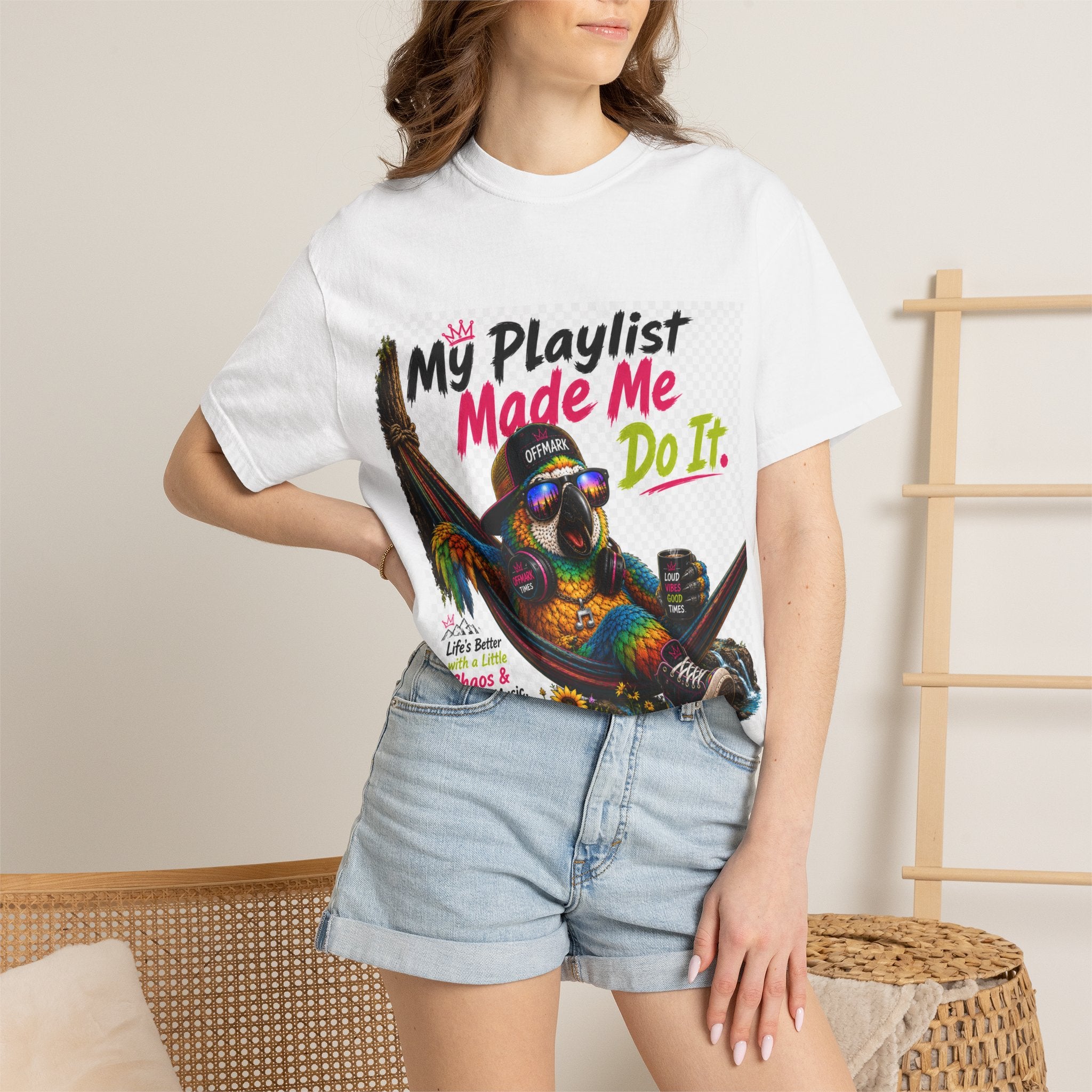 Remix the Parrot "My Playlist Made Me Do It" T-Shirt