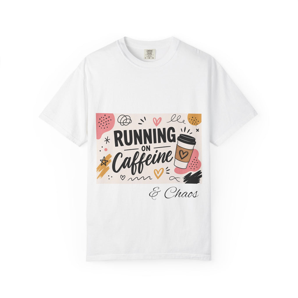 Running on Caffeine T-Shirt — Cute Coffee Graphic Tee for Coffee Lovers