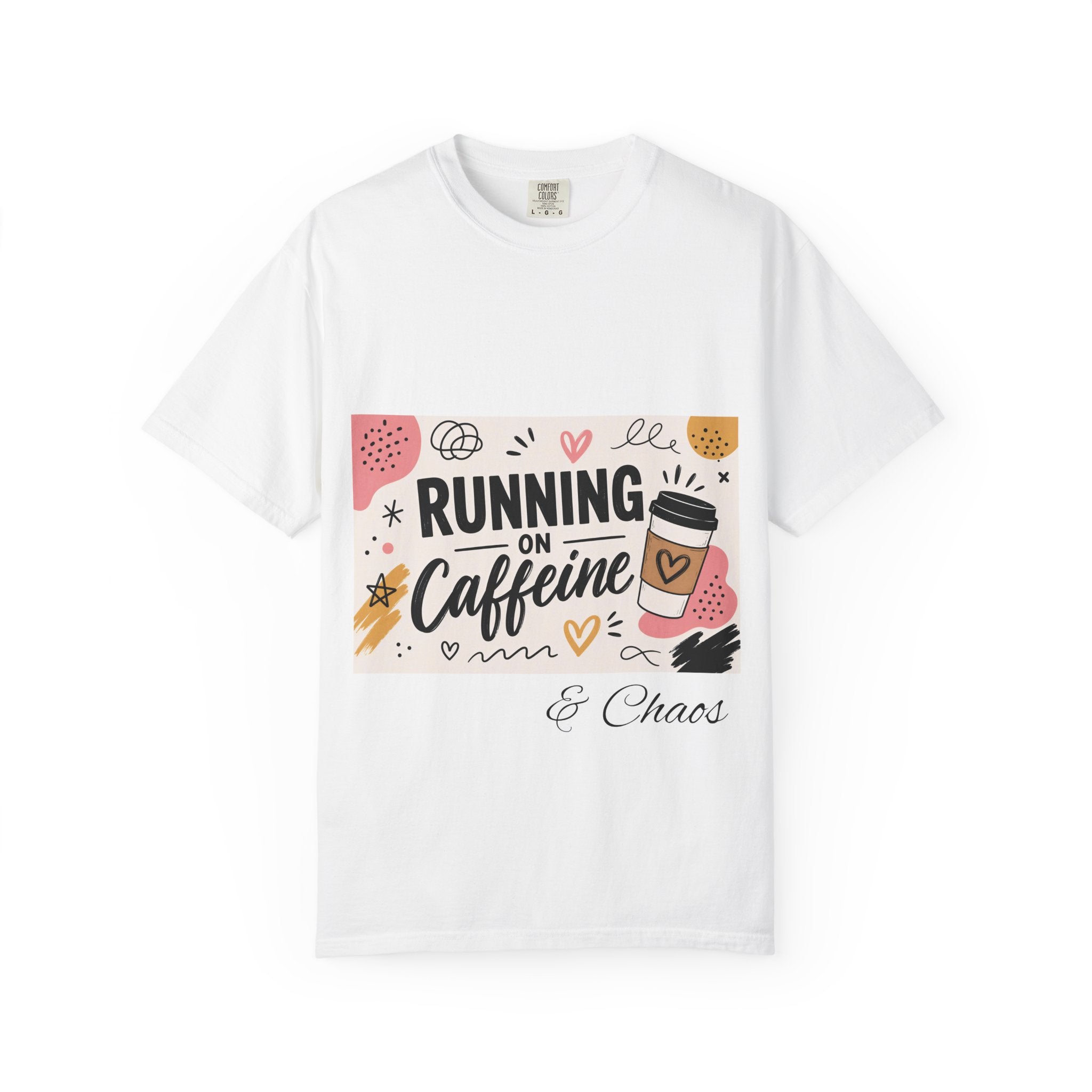 Running on Caffeine T-Shirt — Cute Coffee Graphic Tee for Coffee Lovers
