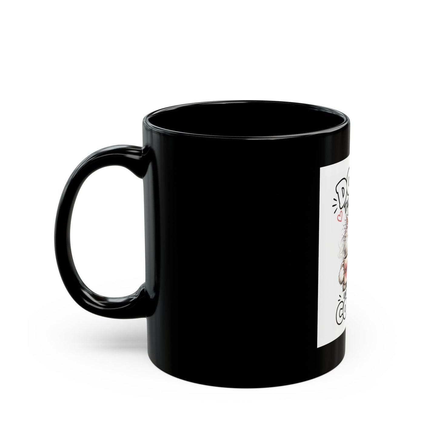 Don't Talk To Me Until After Coffee Mug — Funny Cat Coffee Lover Gift (Black, 11oz/15oz)
