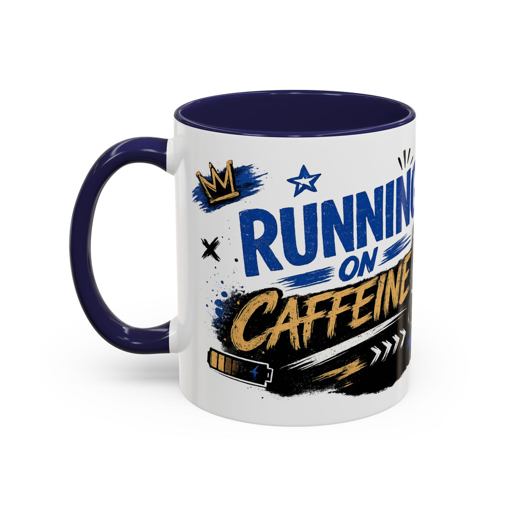 Morning Chaos Coffee Mug — Running on Caffeine & Chaos Accent Mug