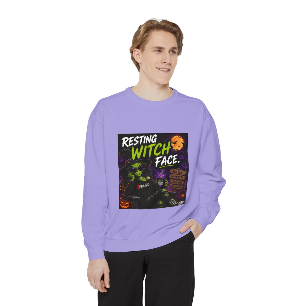 Halloween "Resting Witch Face" Sweatshirt - Funny Spooky Graphic Pullover