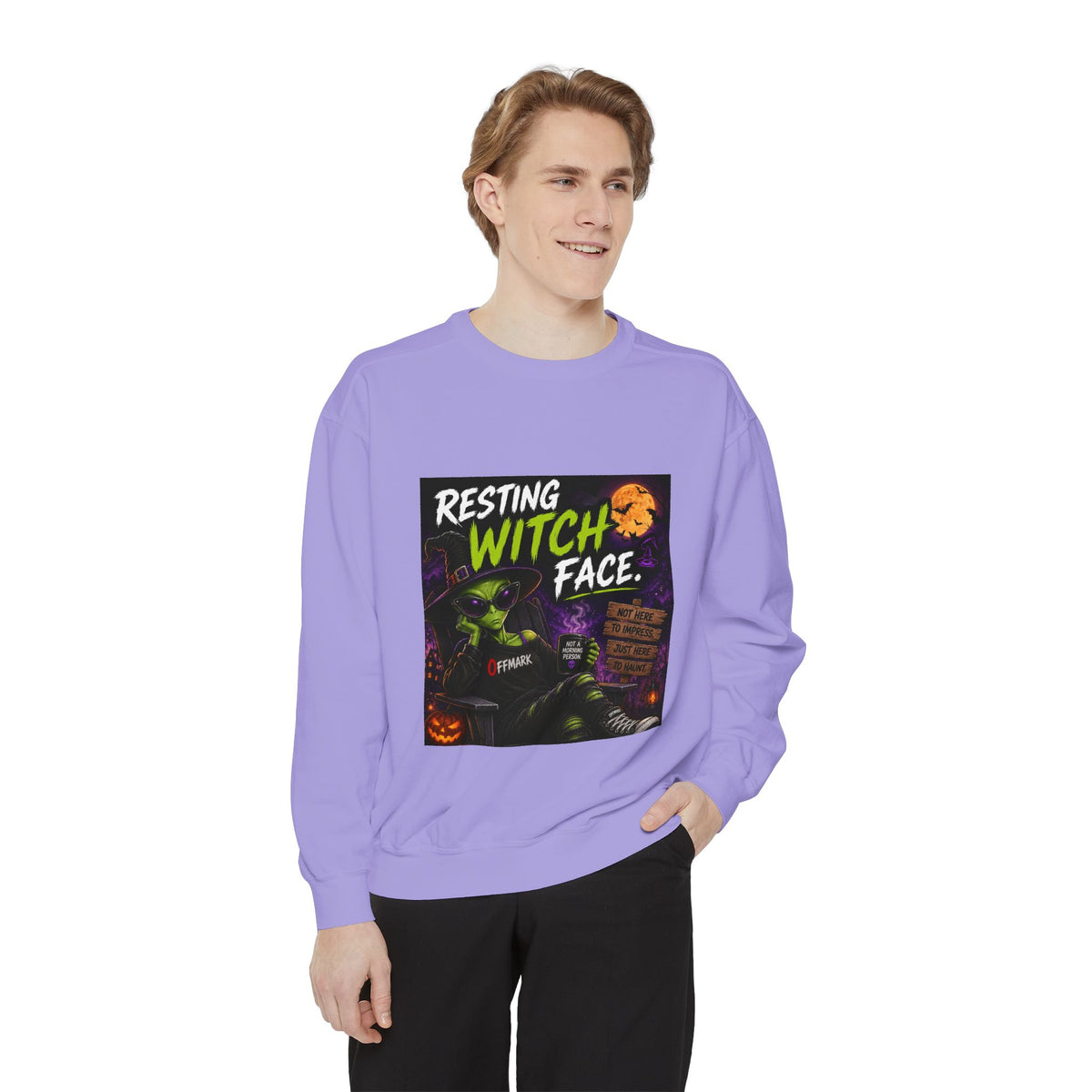 Halloween "Resting Witch Face" Sweatshirt - Funny Spooky Graphic Pullover