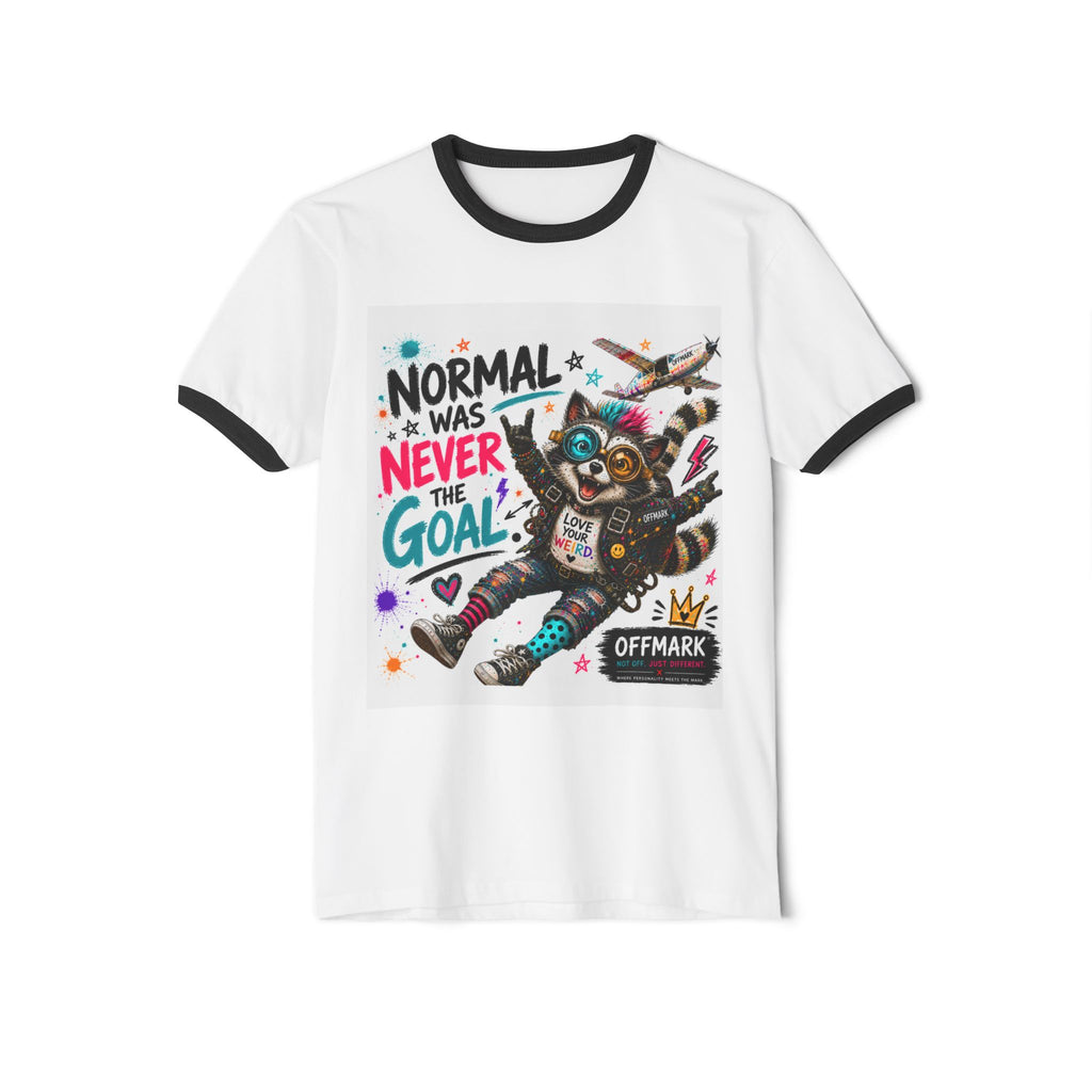 "Normal Was Never The Goal" Ringer T-Shirt —Ziggy the Raccoon
