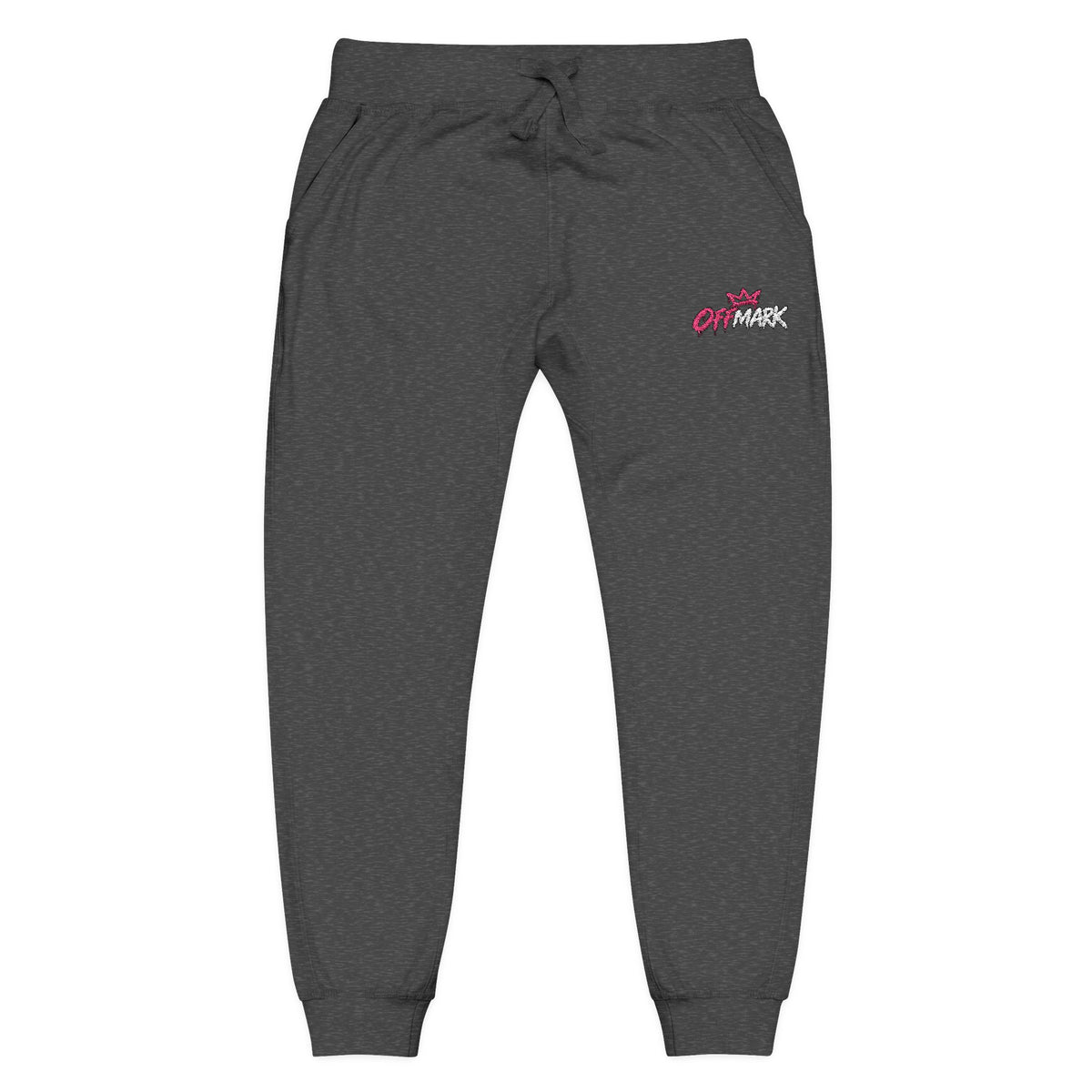 Embroidered Floral Lounge Sweatpants — Pink logo Cozy Joggers