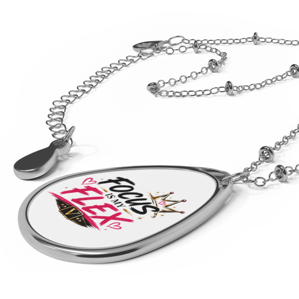 "Focus Is My Flex" Teardrop Pendant; Vixen the Foxxy Boss