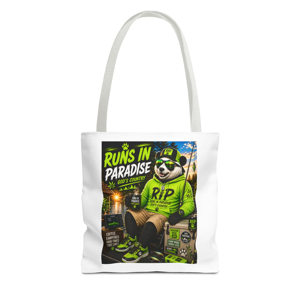 Runs in Paradise Panda Tote Bag — RIP the Panda Bear