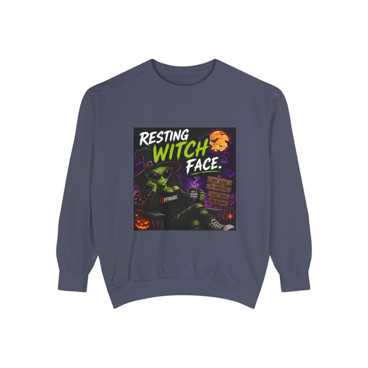 Halloween "Resting Witch Face" Sweatshirt - Funny Spooky Graphic Pullover