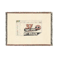 Woven Blanket — Retro Computer “37 Tabs Open, My Brain” Throw