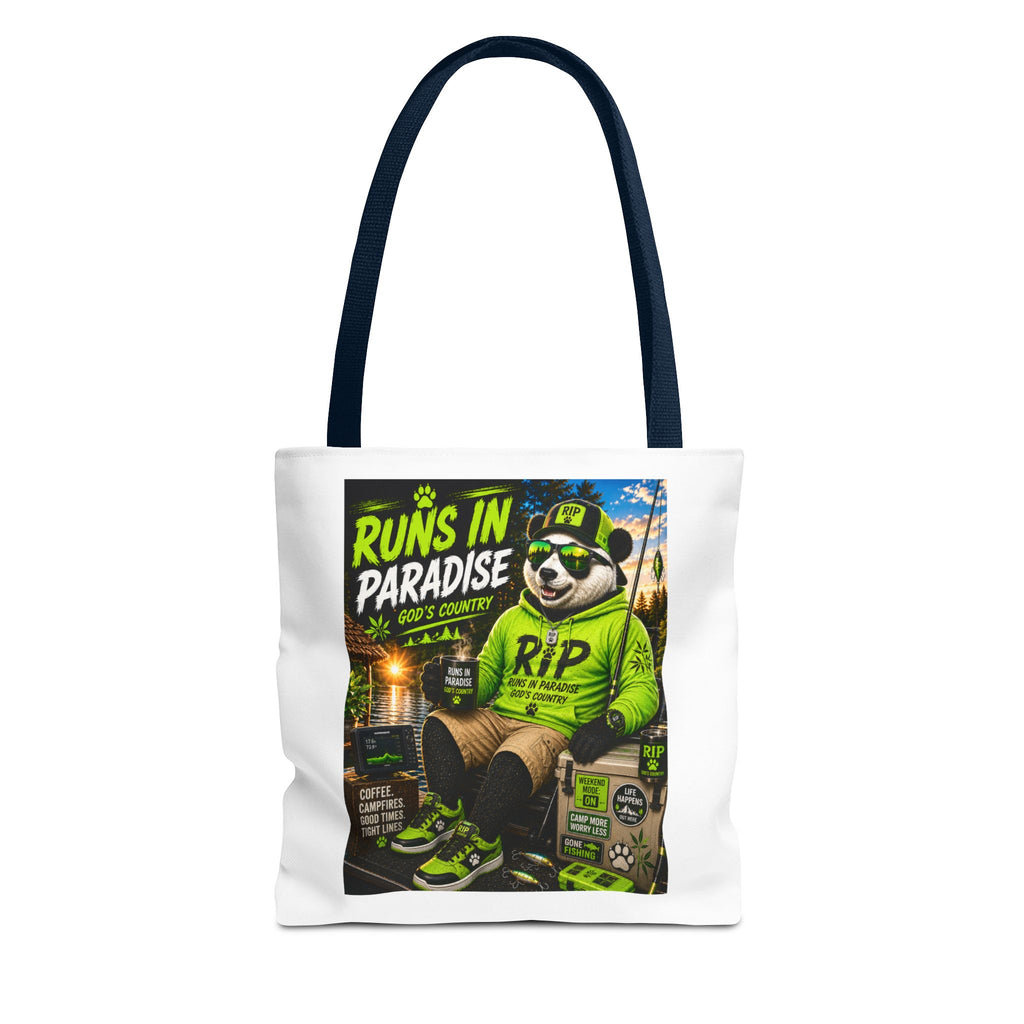 Runs in Paradise Panda Tote Bag — RIP the Panda Bear