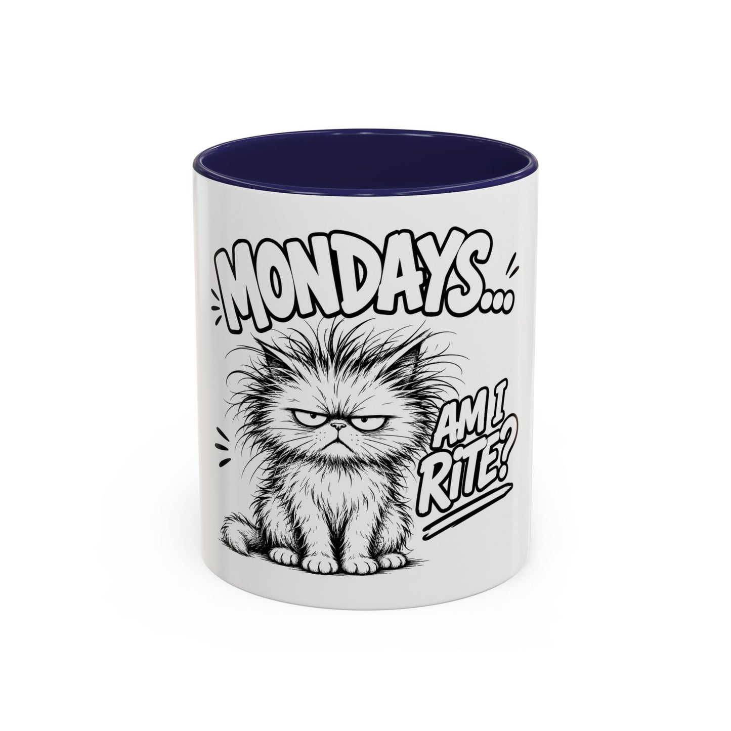 Mondays... Am I Rite? Grumpy Cat Accent Coffee Mug