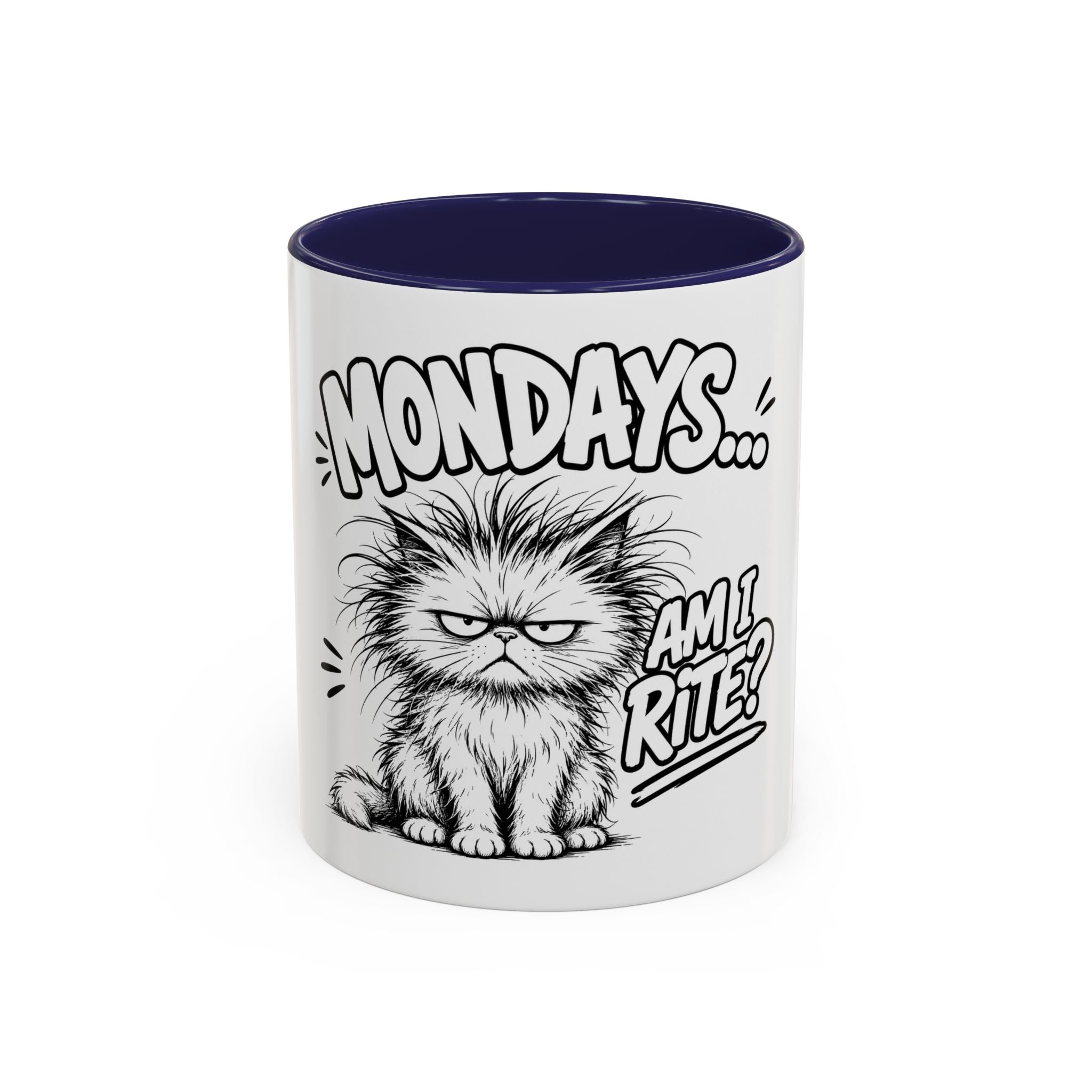 Mondays... Am I Rite? Grumpy Cat Accent Coffee Mug