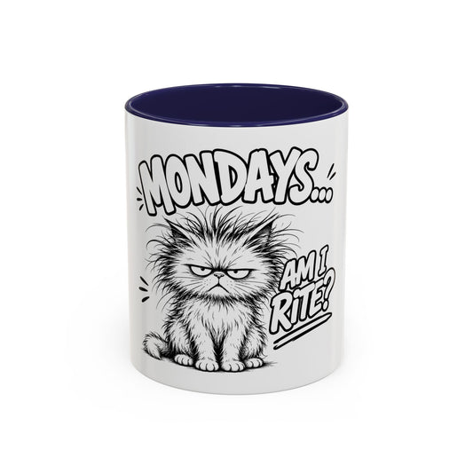 Mondays... Am I Rite? Grumpy Cat Accent Coffee Mug