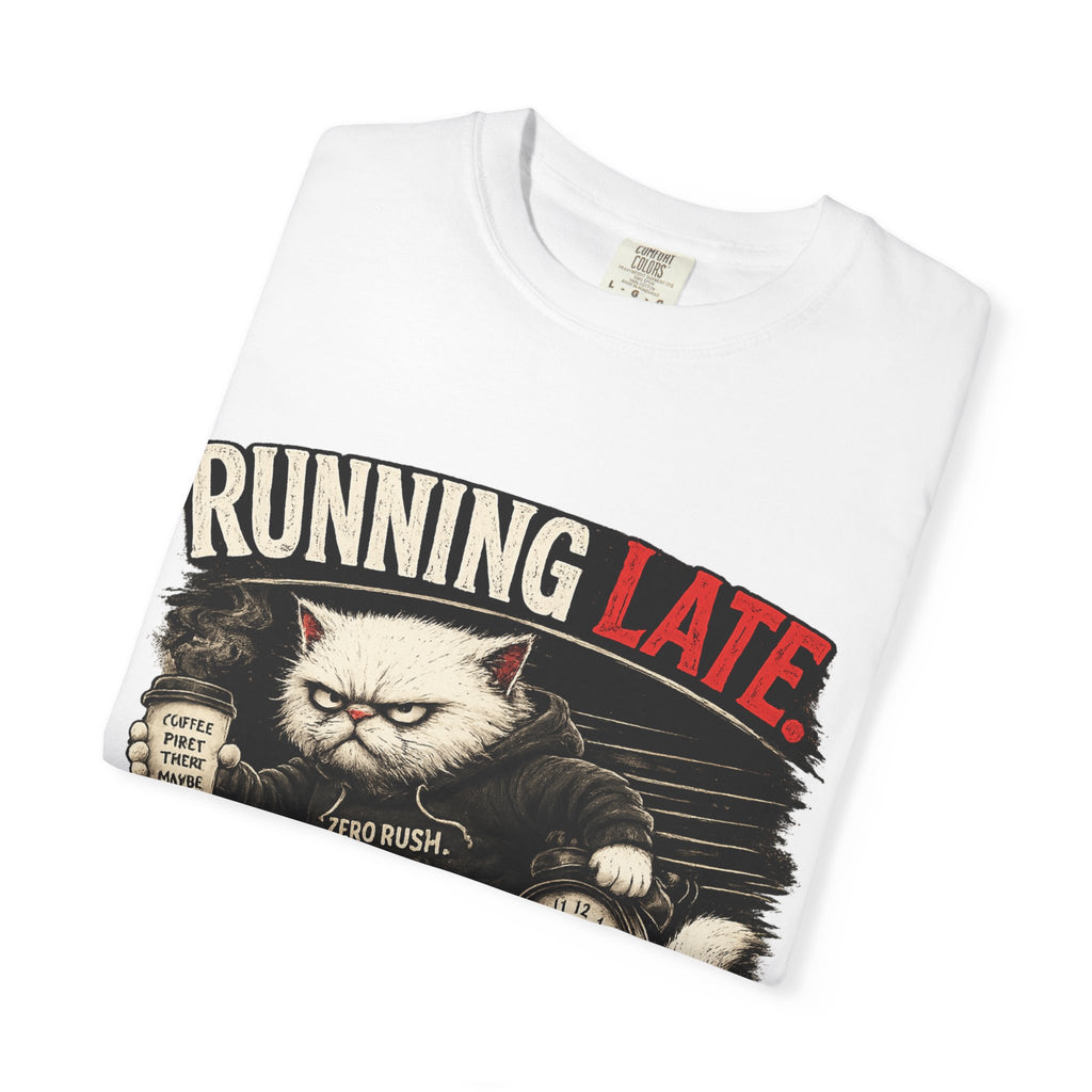 Murphy the Cat 'Running Late' (Right On Time For Me) T Shirt