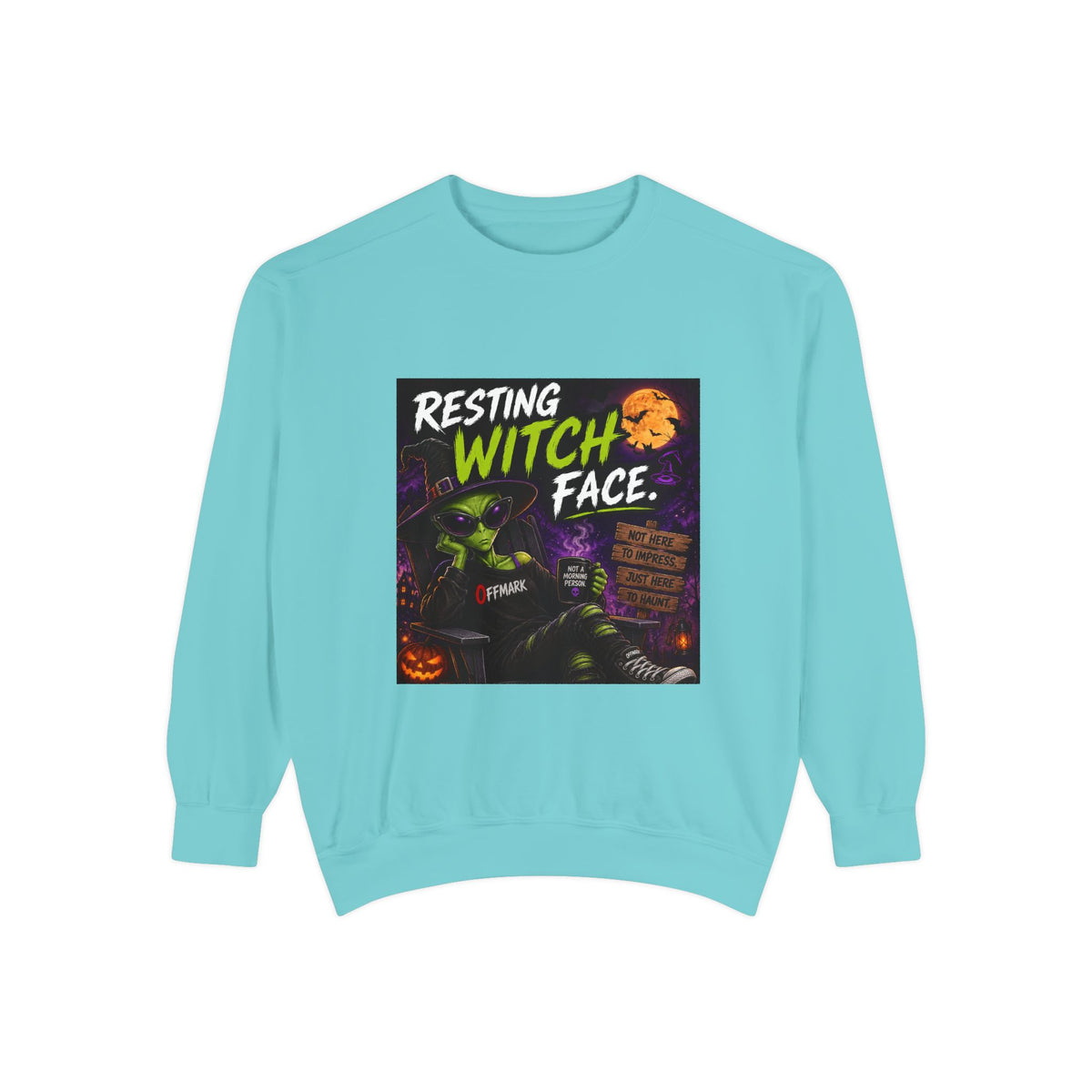 Halloween "Resting Witch Face" Sweatshirt - Funny Spooky Graphic Pullover