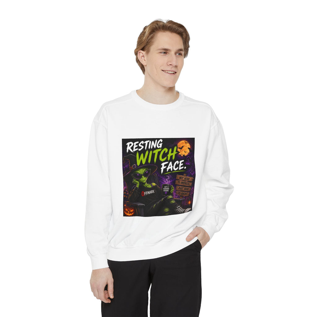 Halloween "Resting Witch Face" Sweatshirt - Funny Spooky Graphic Pullover