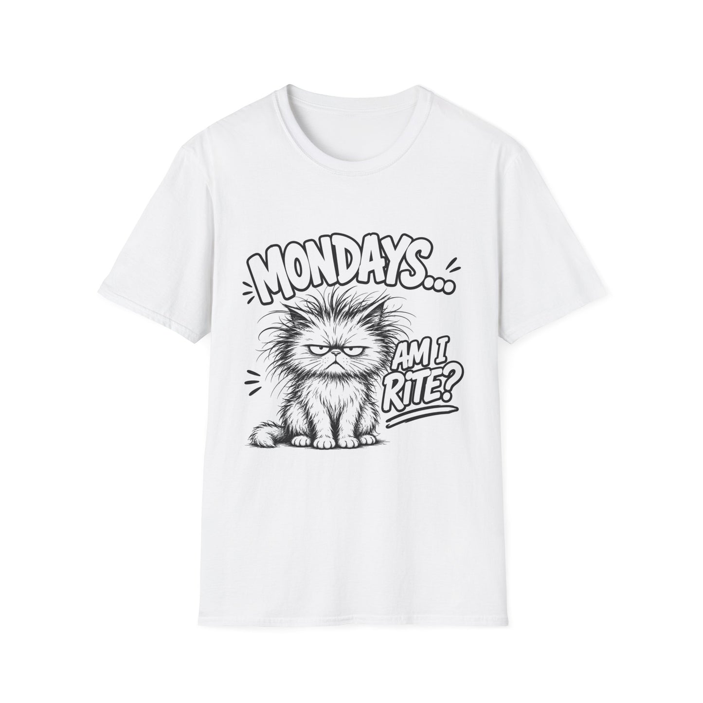 Mondays... Am I Rite? Cat T-Shirt — Funny Grumpy Cat Graphic Tee
