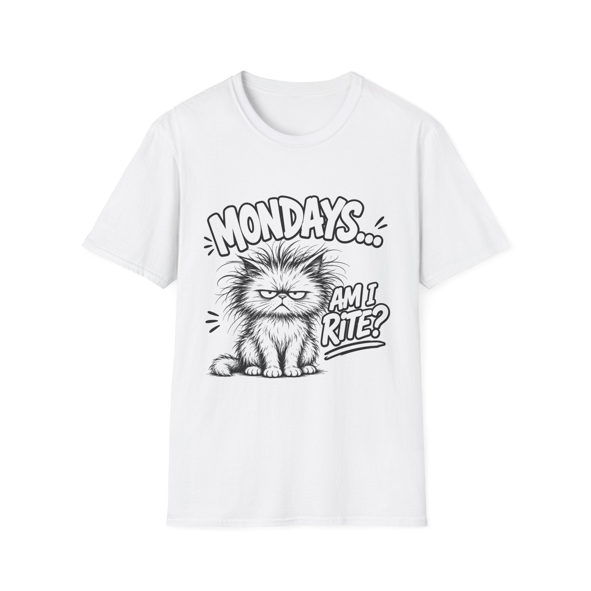 Mondays... Am I Rite? Cat T-Shirt — Funny Grumpy Cat Graphic Tee